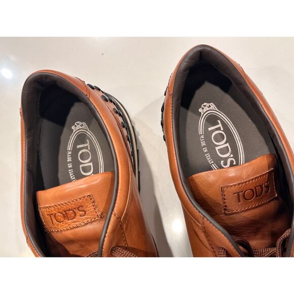 TODS Men's Brown All Dots Spoiler Matt Sneakers 11  us12.5 - Picture 4 of 10